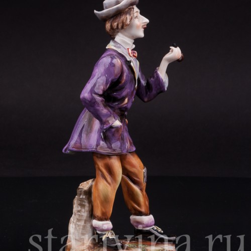 Статуэтка из фарфора Курильщик, Volkstedt, Германия, кон. 19 в.