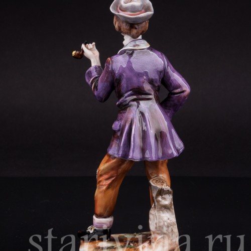Статуэтка из фарфора Курильщик, Volkstedt, Германия, кон. 19 в.