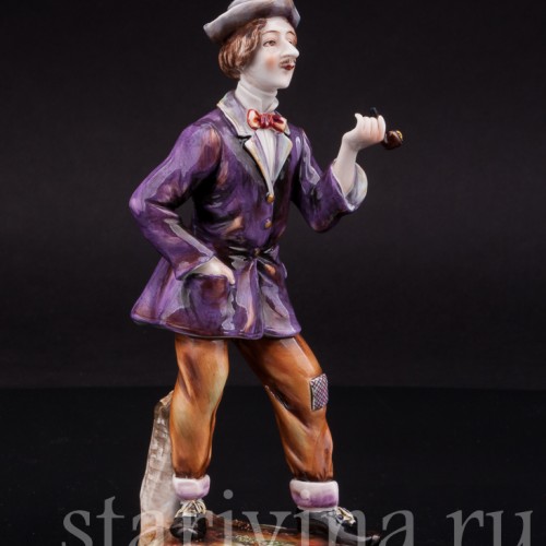 Статуэтка из фарфора Курильщик, Volkstedt, Германия, кон. 19 в.
