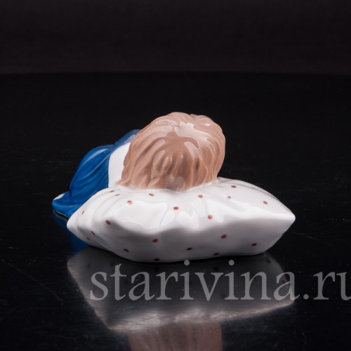 Фигурка из фарфора Спящая девочка с мишкой, Royal Copenhagen, Дания, 1999-2004 гг.