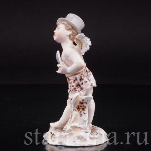 Фигурка из фарфора Ангелочек с письмом, Volkstedt, Германия, 19 в.