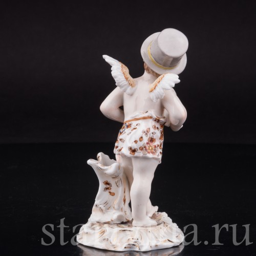 Фигурка из фарфора Ангелочек с письмом, Volkstedt, Германия, 19 в.