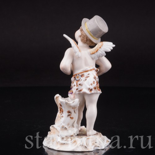 Фигурка из фарфора Ангелочек с письмом, Volkstedt, Германия, 19 в.