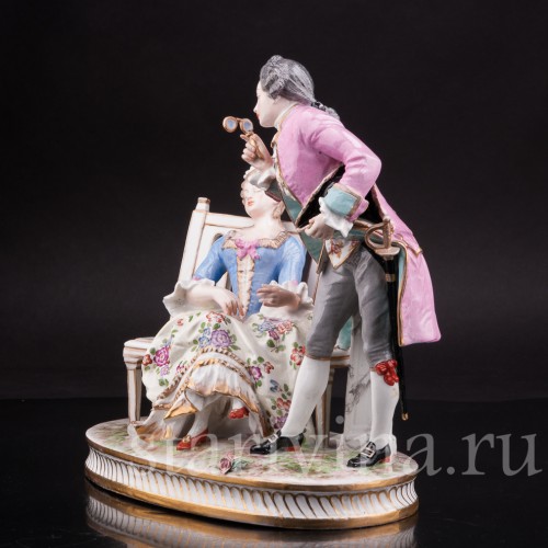 Композиция из фарфора Лорнет, Porcelaine de Paris, Франция, 19 в.