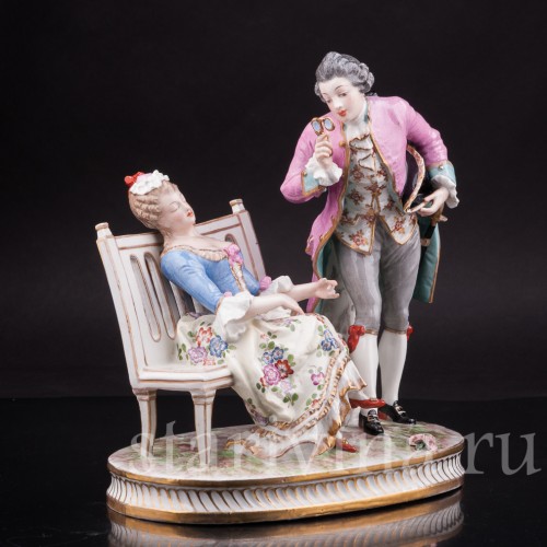 Композиция из фарфора Лорнет, Porcelaine de Paris, Франция, 19 в.