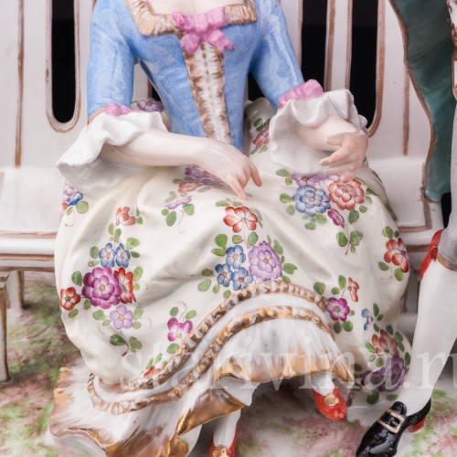 Композиция из фарфора Лорнет, Porcelaine de Paris, Франция, 19 в.