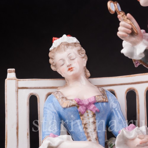 Композиция из фарфора Лорнет, Porcelaine de Paris, Франция, 19 в.