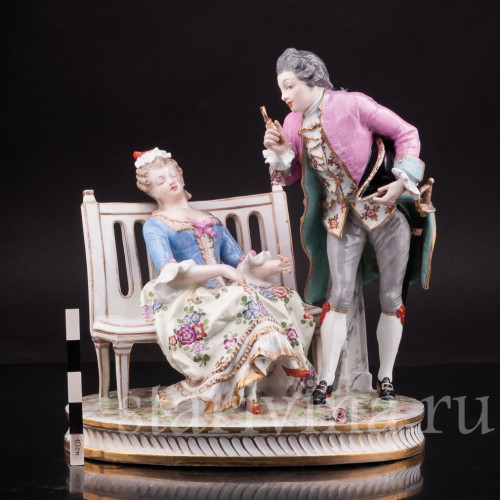 Композиция из фарфора Лорнет, Porcelaine de Paris, Франция, 19 в.