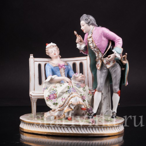 Композиция из фарфора Лорнет, Porcelaine de Paris, Франция, 19 в.