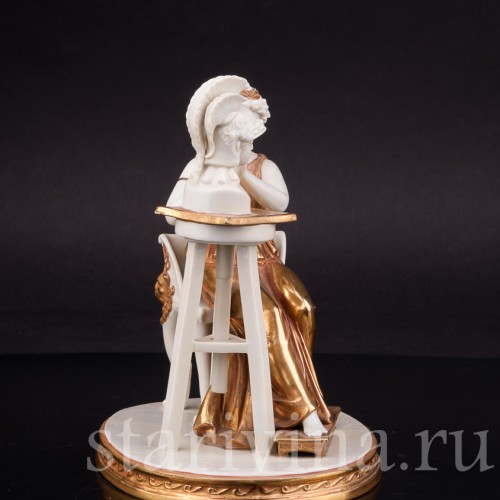 Фарфоровая статуэтка Дама-скульптор, Volkstedt, Германия, до 1935 г.
