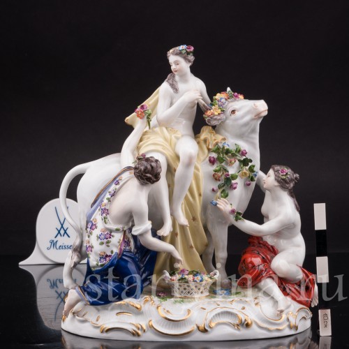 Антикварная фарфоровая композиция Похищение Европы, Meissen, Германия, сер.19 - нач.20 вв.