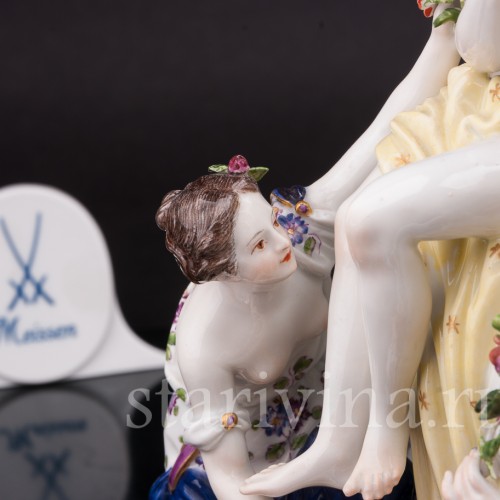 Антикварная фарфоровая композиция Похищение Европы, Meissen, Германия, сер.19 - нач.20 вв.