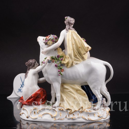 Антикварная фарфоровая композиция Похищение Европы, Meissen, Германия, сер.19 - нач.20 вв.