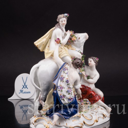 Антикварная фарфоровая композиция Похищение Европы, Meissen, Германия, сер.19 - нач.20 вв.