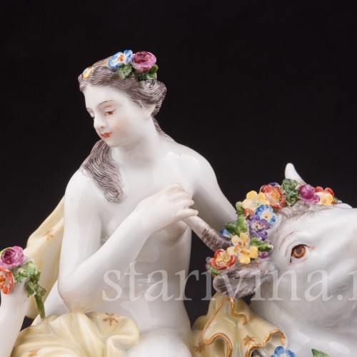 Антикварная фарфоровая композиция Похищение Европы, Meissen, Германия, сер.19 - нач.20 вв.