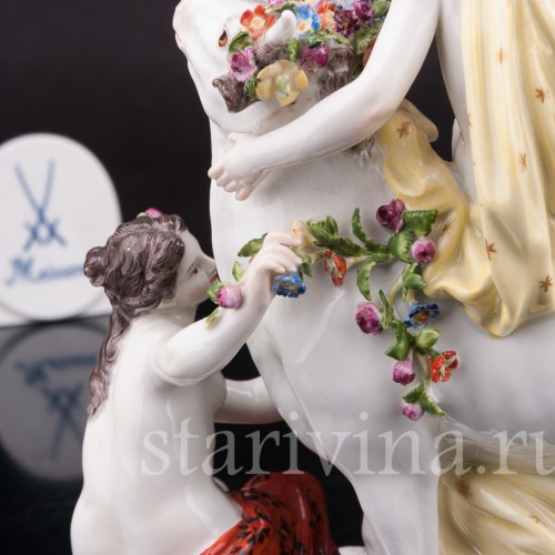 Антикварная фарфоровая композиция Похищение Европы, Meissen, Германия, сер.19 - нач.20 вв.