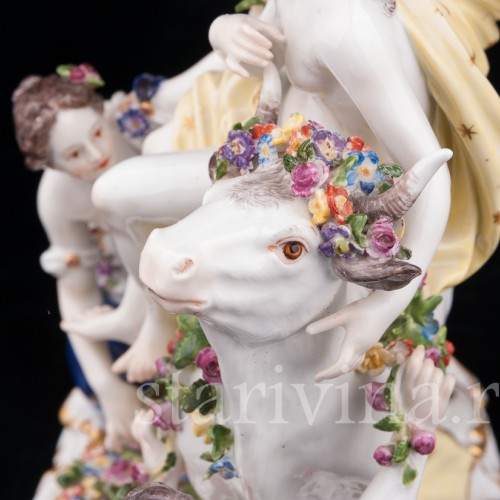 Антикварная фарфоровая композиция Похищение Европы, Meissen, Германия, сер.19 - нач.20 вв.