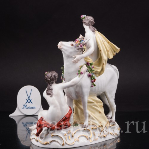 Антикварная фарфоровая композиция Похищение Европы, Meissen, Германия, сер.19 - нач.20 вв.