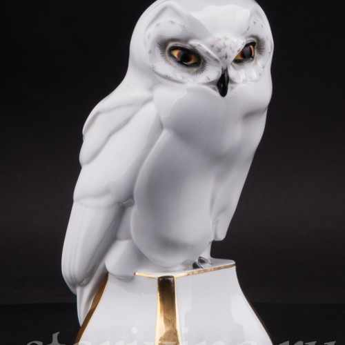 Статуэтка птицы из фарфора Полярная сова, Hutschenreuther, Германия, 1920-30 гг.