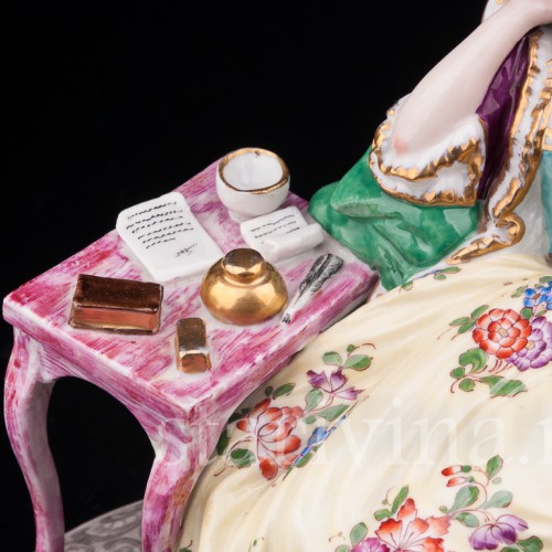 Фарфоровая статуэтка Спящая, Porcelaine de Paris, Франция, 19 в.