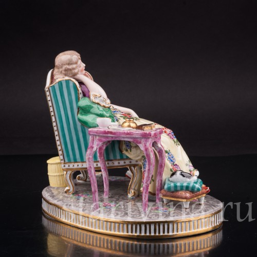Фарфоровая статуэтка Спящая, Porcelaine de Paris, Франция, 19 в.