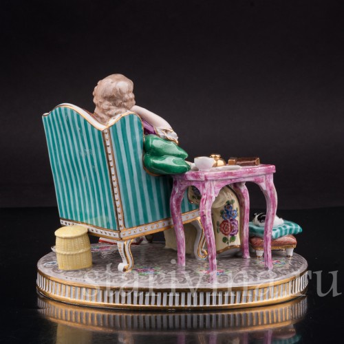 Фарфоровая статуэтка Спящая, Porcelaine de Paris, Франция, 19 в.