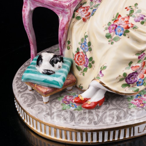 Фарфоровая статуэтка Спящая, Porcelaine de Paris, Франция, 19 в.