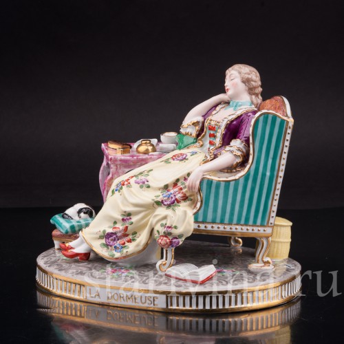 Фарфоровая статуэтка Спящая, Porcelaine de Paris, Франция, 19 в.