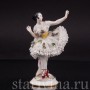 Фигурка из фарфора Балерина, миниатюра, кружевная, Volkstedt, Германия, до 1935 г.