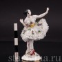 Фигурка из фарфора Балерина, миниатюра, кружевная, Volkstedt, Германия, до 1935 г.