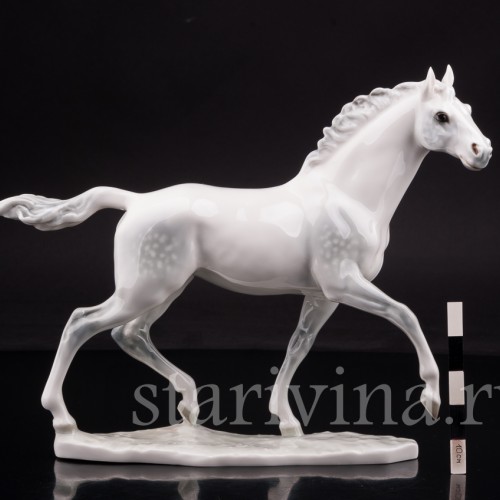 Фарфоровая статуэтка Белая лошадь, Hutschenreuther, Германия, 1970 гг.