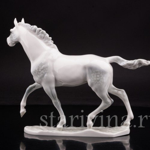 Фарфоровая статуэтка Белая лошадь, Hutschenreuther, Германия, 1970 гг.