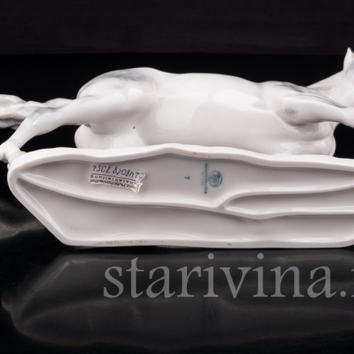 Фарфоровая статуэтка Белая лошадь, Hutschenreuther, Германия, 1970 гг.