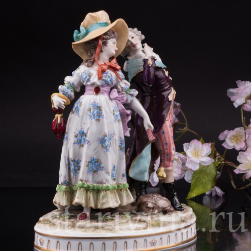 Статуэтка из фарфора Галантная пара, Дрезден, Германия, кон. 19 - нач. 20 вв.
