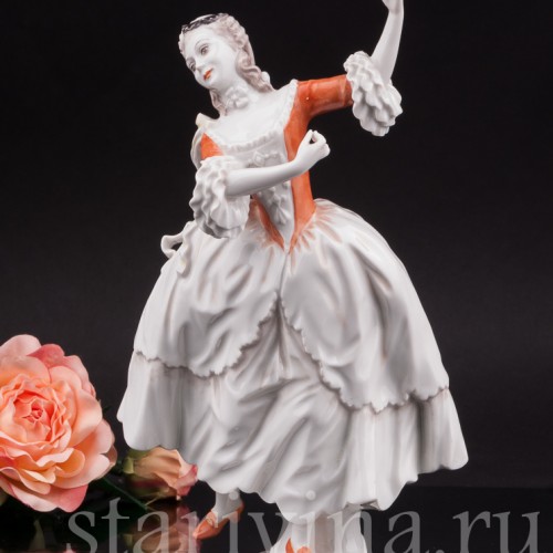 Фарфоровая статуэтка Танцовщица рококо, Rosenthal, Германия, 1948 г.