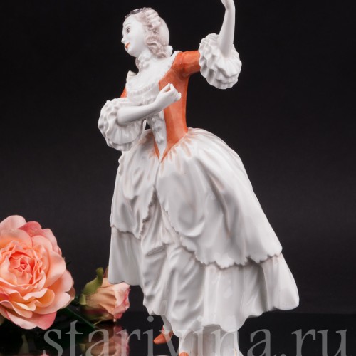 Фарфоровая статуэтка Танцовщица рококо, Rosenthal, Германия, 1948 г.