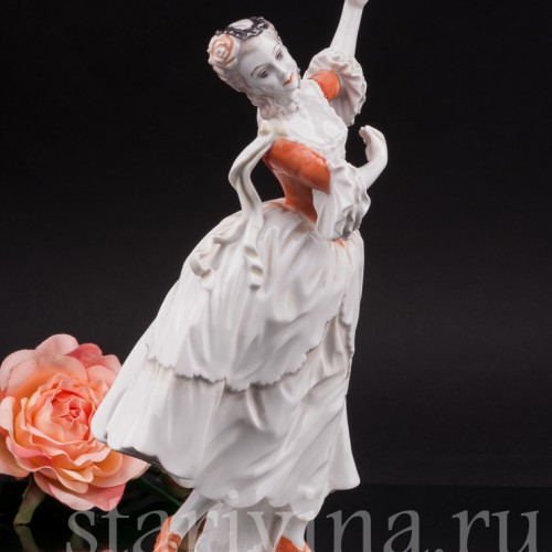Фарфоровая статуэтка Танцовщица рококо, Rosenthal, Германия, 1948 г.