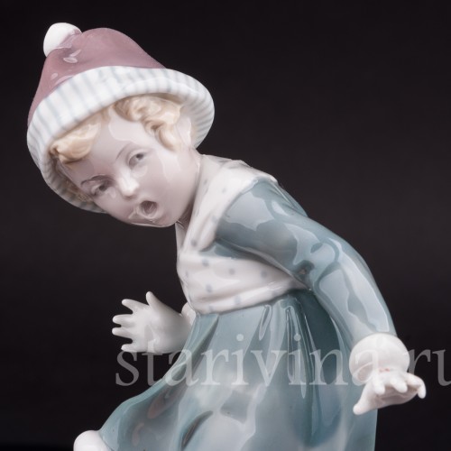 Фарфоровая фигурка "Отстань!" Девочка и собачка, Goebel, Германия, нач. 20 в.