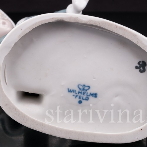 Фарфоровая фигурка "Отстань!" Девочка и собачка, Goebel, Германия, нач. 20 в.