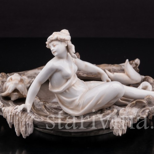 Статуэтка из фарфора Нимфа на морском берегу, Volkstedt, Германия, кон. 19 в.