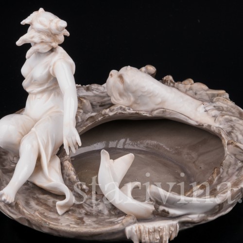 Статуэтка из фарфора Нимфа на морском берегу, Volkstedt, Германия, кон. 19 в.