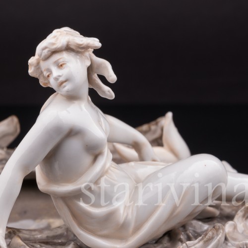 Статуэтка из фарфора Нимфа на морском берегу, Volkstedt, Германия, кон. 19 в.