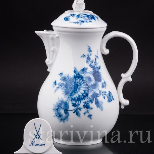 Фарфоровый чайник Хризантемы, Meissen, Германия, сер. 20 в.