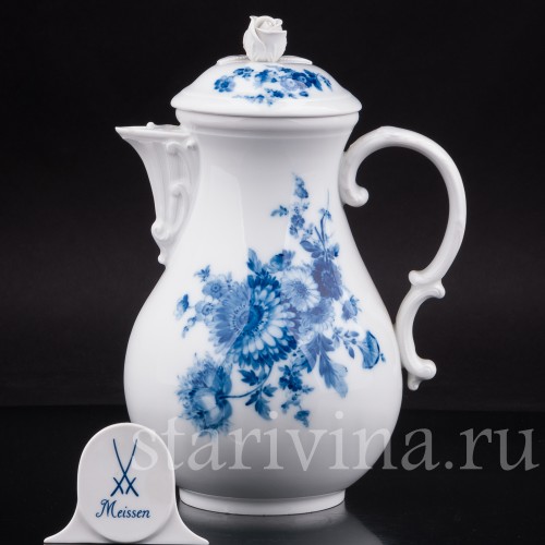 Фарфоровый чайник Хризантемы, Meissen, Германия, сер. 20 в.