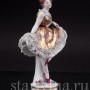 Уцененная фарфоровая статуэтка Балерина, кружевная, Volkstedt, Германия, до 1935 г.