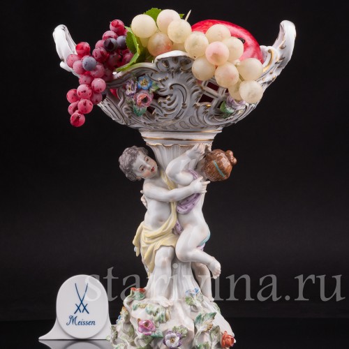 Фарфоровая Фруктовница два путти, Meissen, Германия, 1977 г.