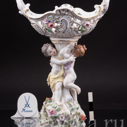 Фарфоровая Фруктовница два путти, Meissen, Германия, 1977 г.