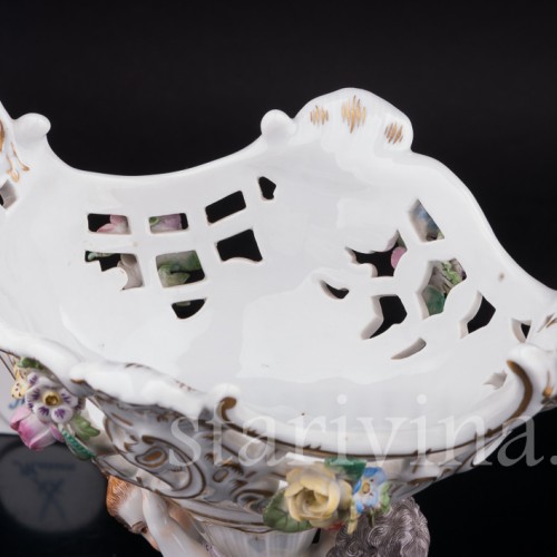 Фарфоровая Фруктовница два путти, Meissen, Германия, 1977 г.