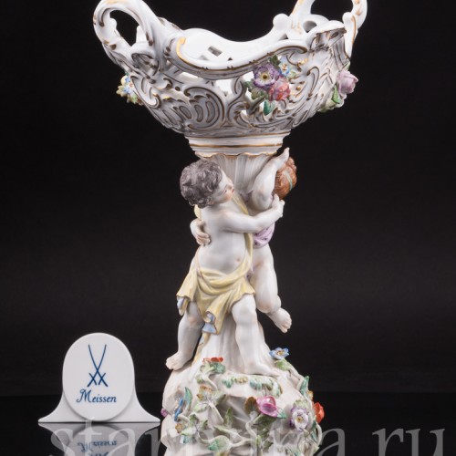 Фарфоровая Фруктовница два путти, Meissen, Германия, 1977 г.