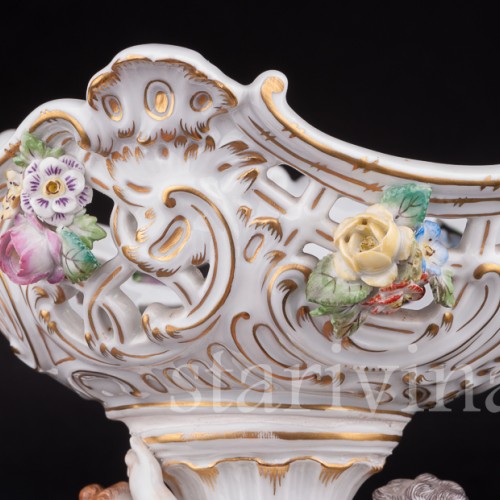 Фарфоровая Фруктовница два путти, Meissen, Германия, 1977 г.